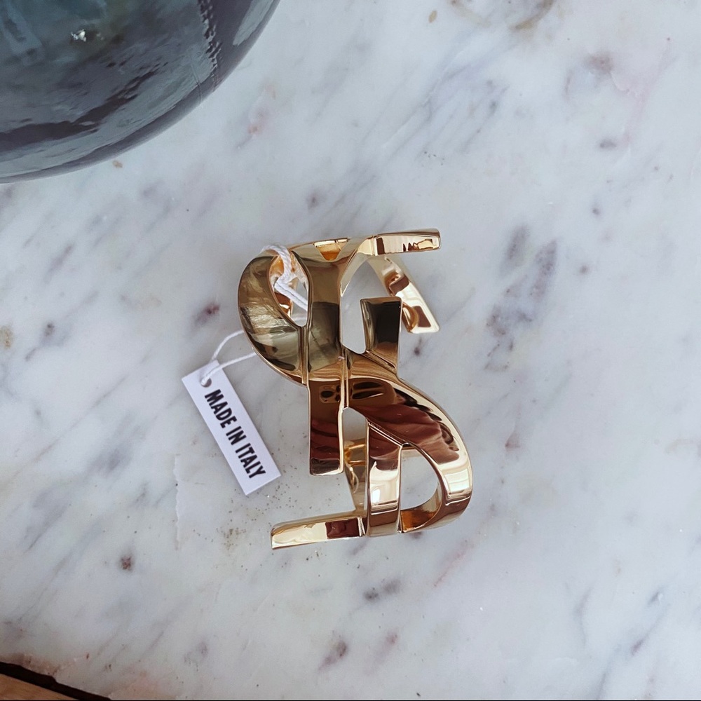 YSL Monogram Cassandra Cuff Bracelet